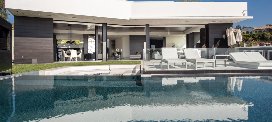 Outdoor patio and pool